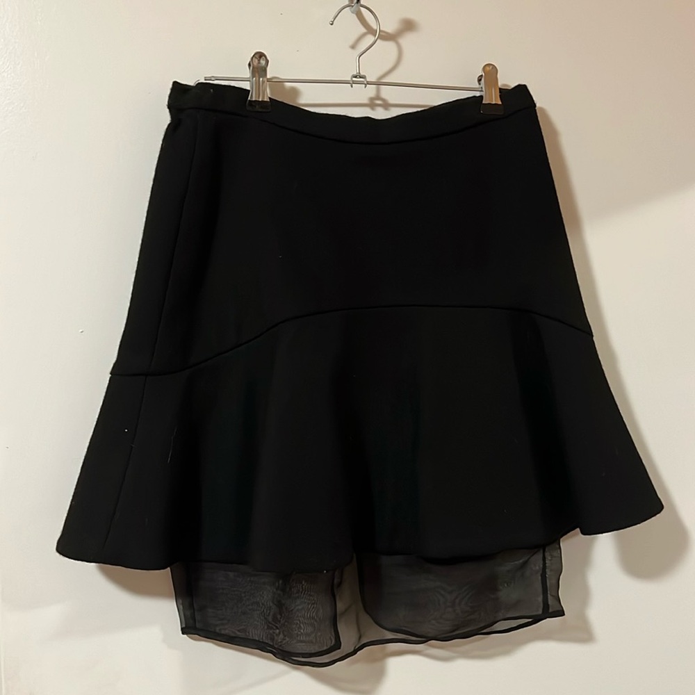 Black Warm Skirt with Zipper Size 2